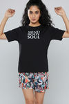 Zivame Abstract Print Cotton Loungewear Short Set - Tap Shoe — thumbnail 2